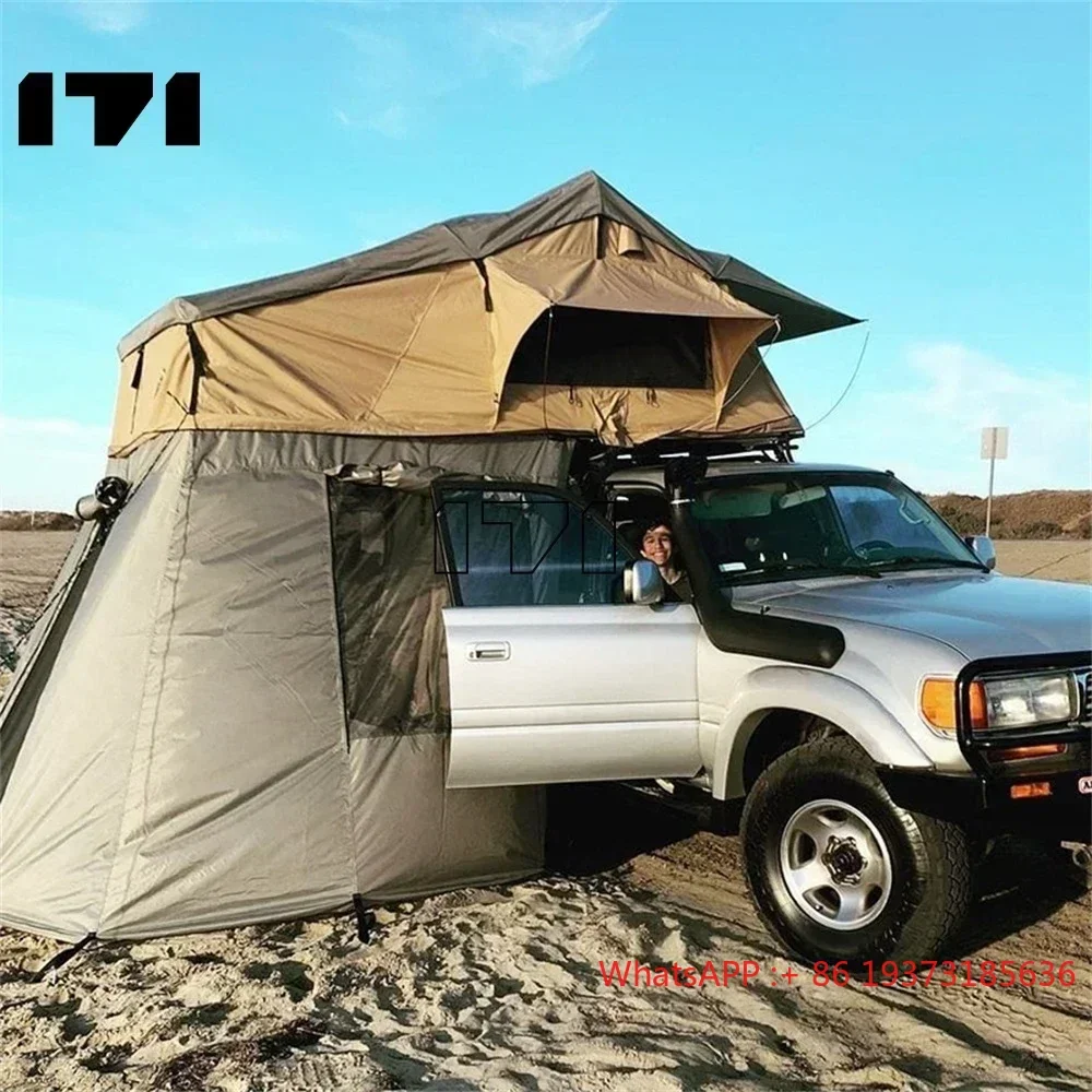 Waterproof Car Rooftop Tent With Extend Removable Annex For Overland Suv Truck