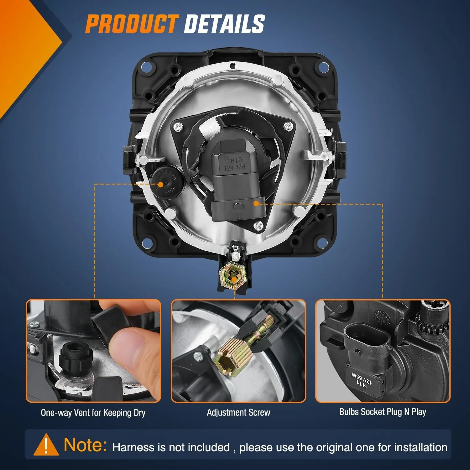 Nilight Fog Lights Assembly Compatible with 2002 2003 2004 2005 2006 Ford Focus SVT 2005-2007 Ford Escape 2003-2004 Ford Mustang Cobra Replacement - view 3