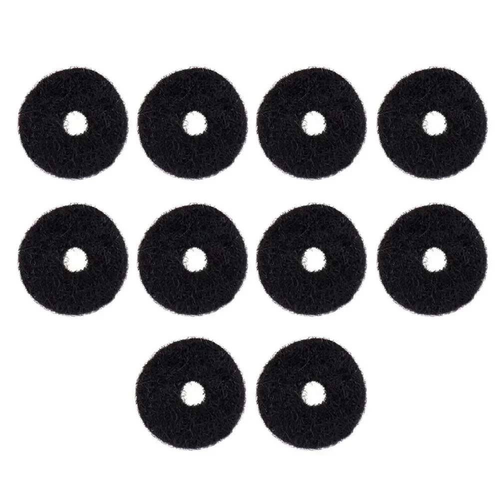 10 Pcs Felt Washers For Guitar Strap Buttons Strap Pins - Black And White Guitar Parts Guitar Strap Buckle Gasket