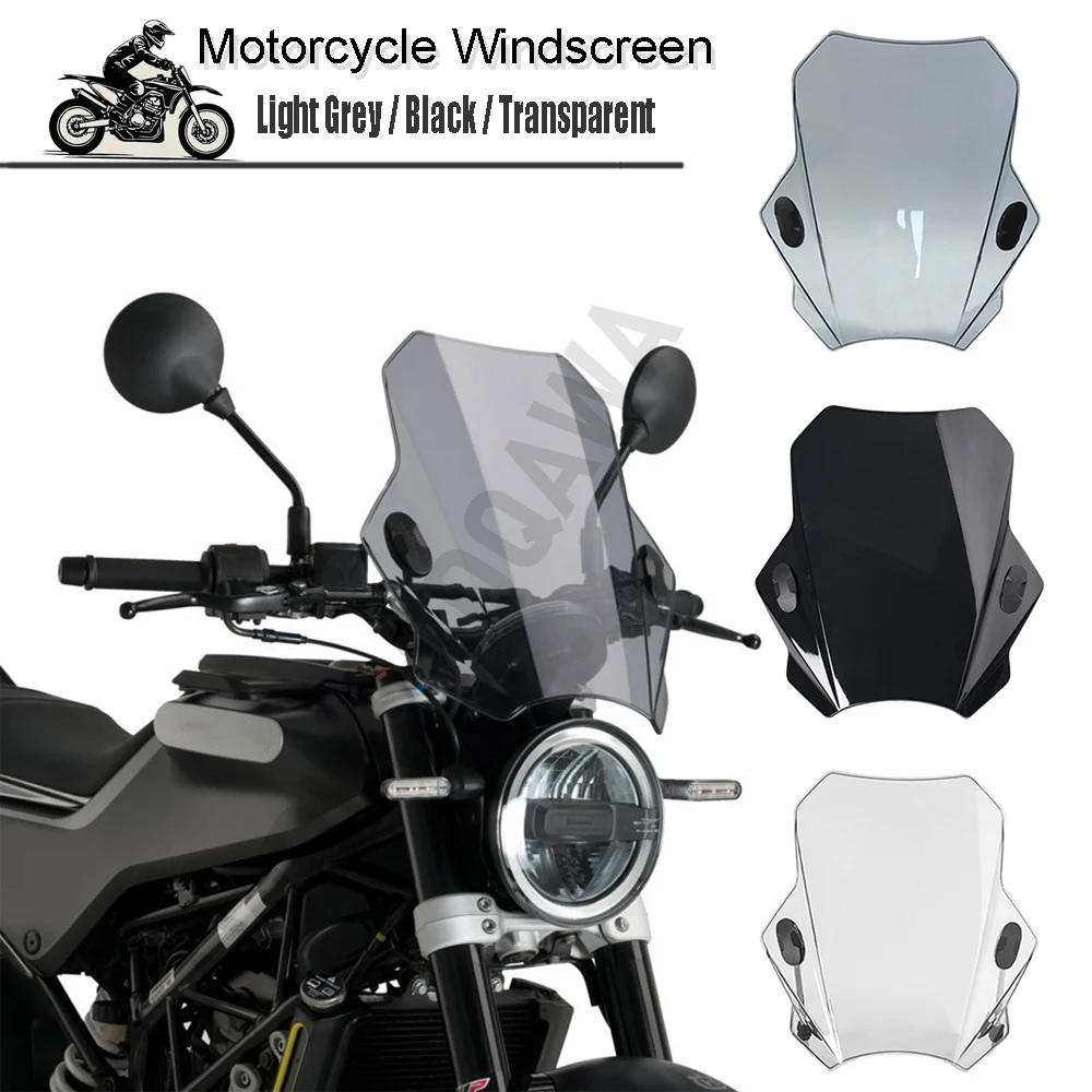 

For HUSQVARNA SVARTPILEN 701, 401, 701-2017, 2022 Parabrisas de motocicleta , cubiertas de parabrisas, lente de humo, Deflector