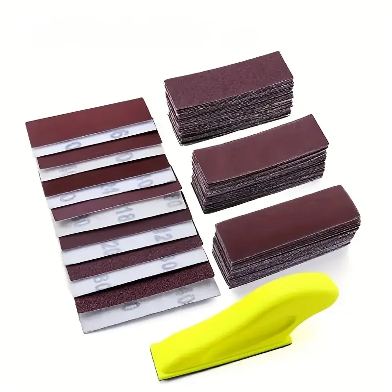

15-22pcs DIY Hand Sandpaper Mini Sander Kit Loop Sander Paper Assorted Grit Wet Dry Hook Loop Sandpaper For Wood Projects