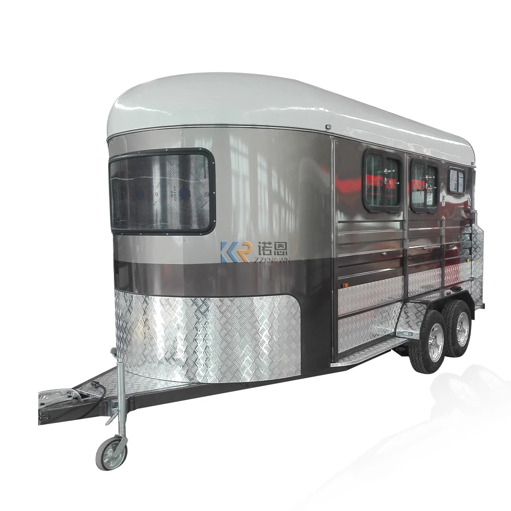 

3 Horse Trailer High Capacity Travel Trailer Three Horse Angle Load Straight Sales Can Be Customized