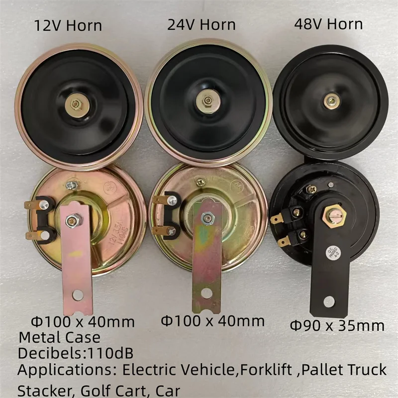 

110db 12V 24V 48V 80V 115db Horn Electric Vehicle Trumpet Forklift Horn Pallet Truck Loudspeaker Stacker Tweeter Golf Cart