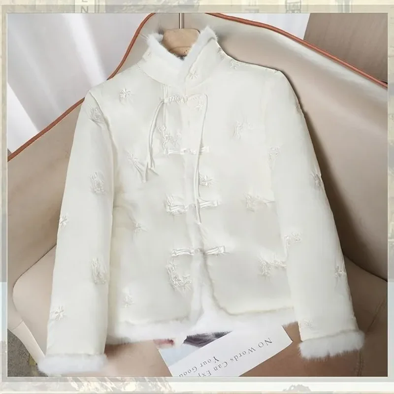 

Chinese Cotton-Padded Jacket Outwear Women's 2025 Autumn Winter New Fashion High-End Embroidery Warm Cold-Proof Cotton Jacket