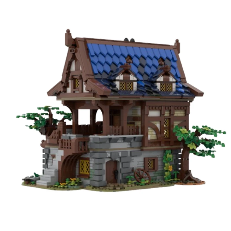 Spot MOC-156130 Medieval Armory Architecture Series House Puzzle DIY Toy Model Ornament Gift