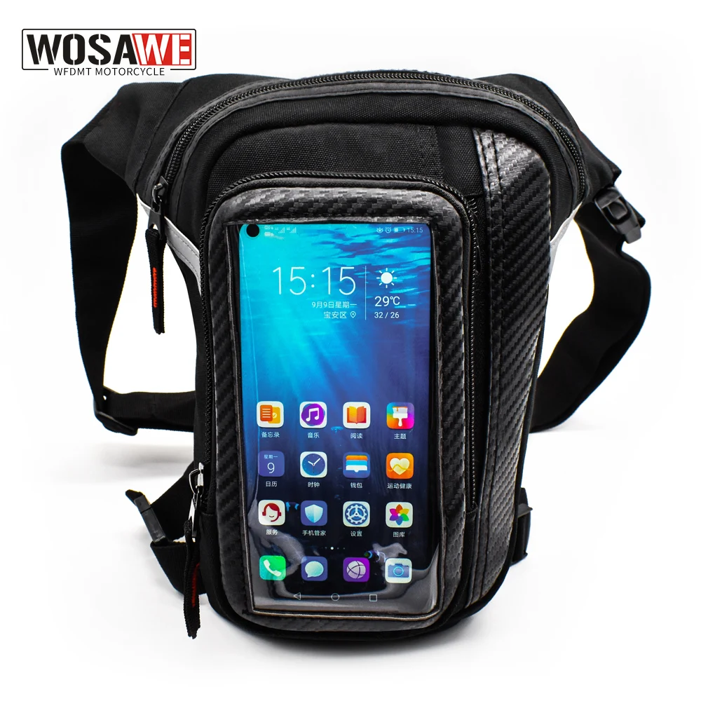 WOSAWE Waterproof Drop Waist Leg Bag Thigh Belt Hip Bum Motorcycle Tactical Travel Mobile Phone Purse Fanny Pack Bags