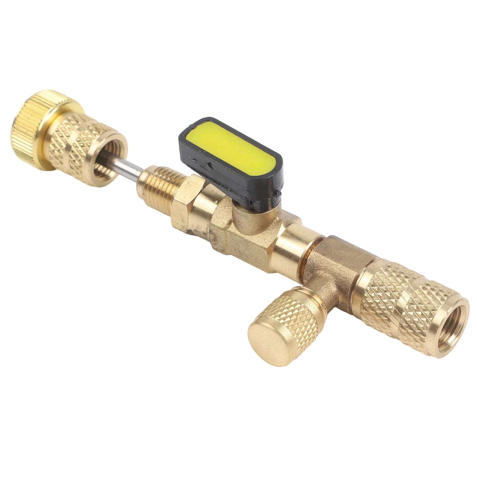 Reliable Valve Core Removal Tool Stainless Steel Pull Rod Dual Size SAE 14 and 516 Port Adapter Easy Installation