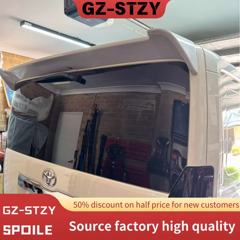 

Автомобильный задний спойлер на крышу для Toyota Hiace Commuter 2019-2022, АБС-пластик, неокрашенный праймер, задний спойлер на крыло багажника, автомобильный Стайлинг