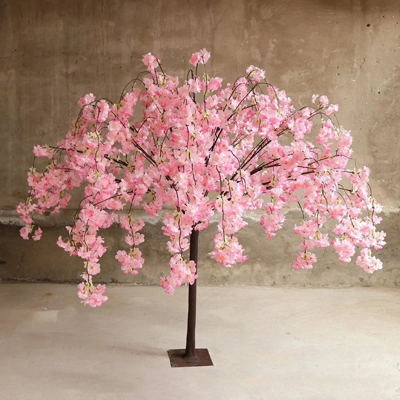 Artificial Cherry Blossom Flower Wishing Tree Christmas Decor Wedding Table Centerpiece Home Hotel Store Display Sakura