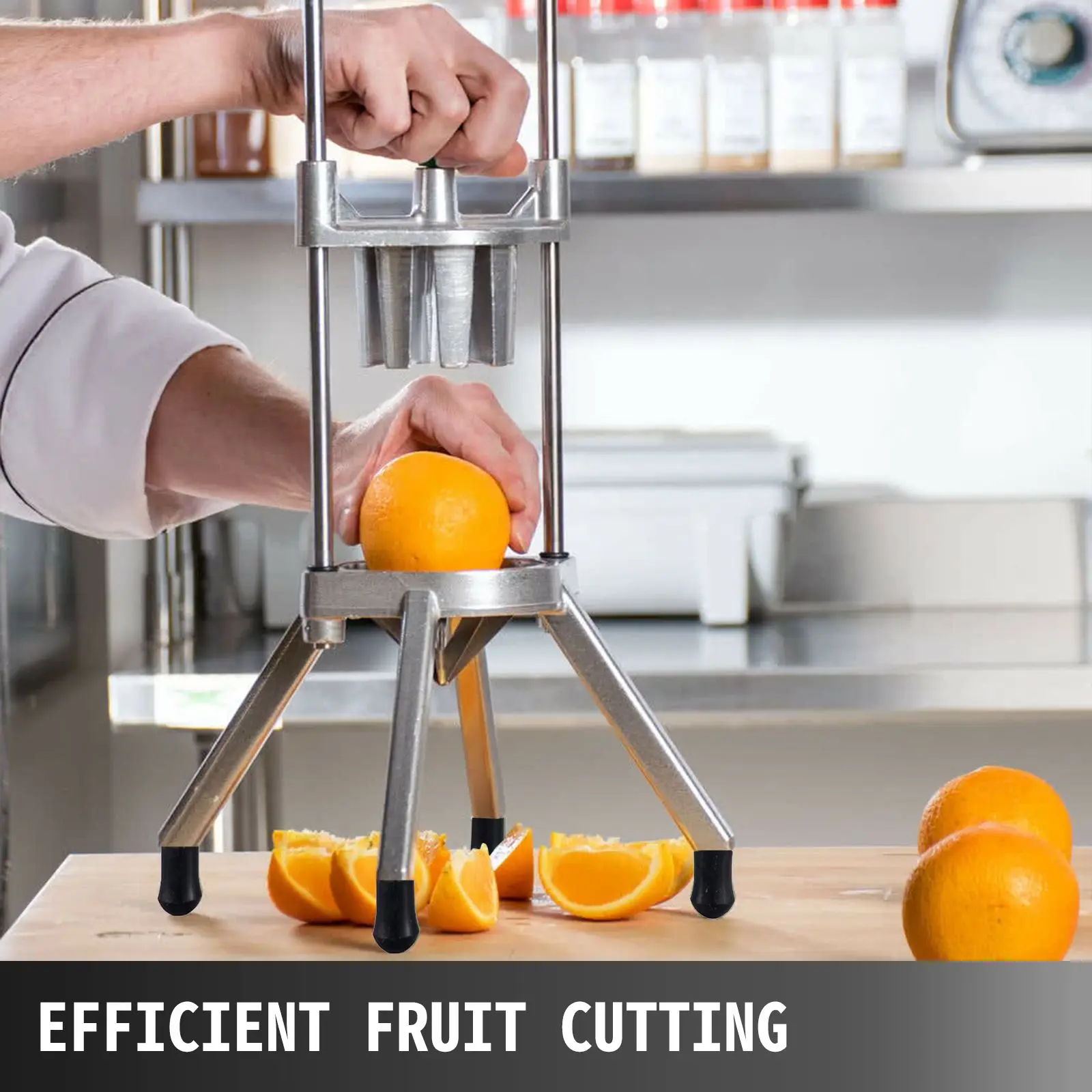 6-Section Commercial Easy Wedger Stainless Steel Blade Fruit Lime Slicer, Lemon Cutter for Home Bar Restaurant