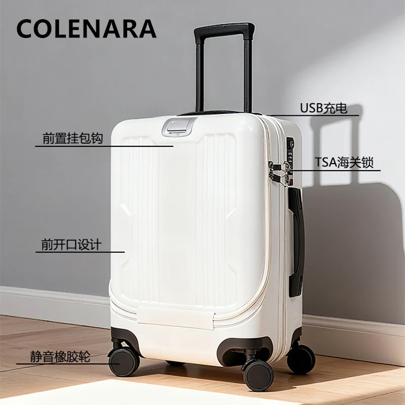 COLENARA Cabin Luggage Front Opening Laptop Boarding Case USB Charging 20