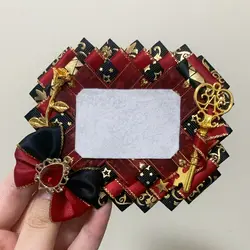 Square badge Base Tray，red Ribbon Badge Rosette ，Ita bags Accessories，cute Bowknot，can badge case，ita bag pin holder