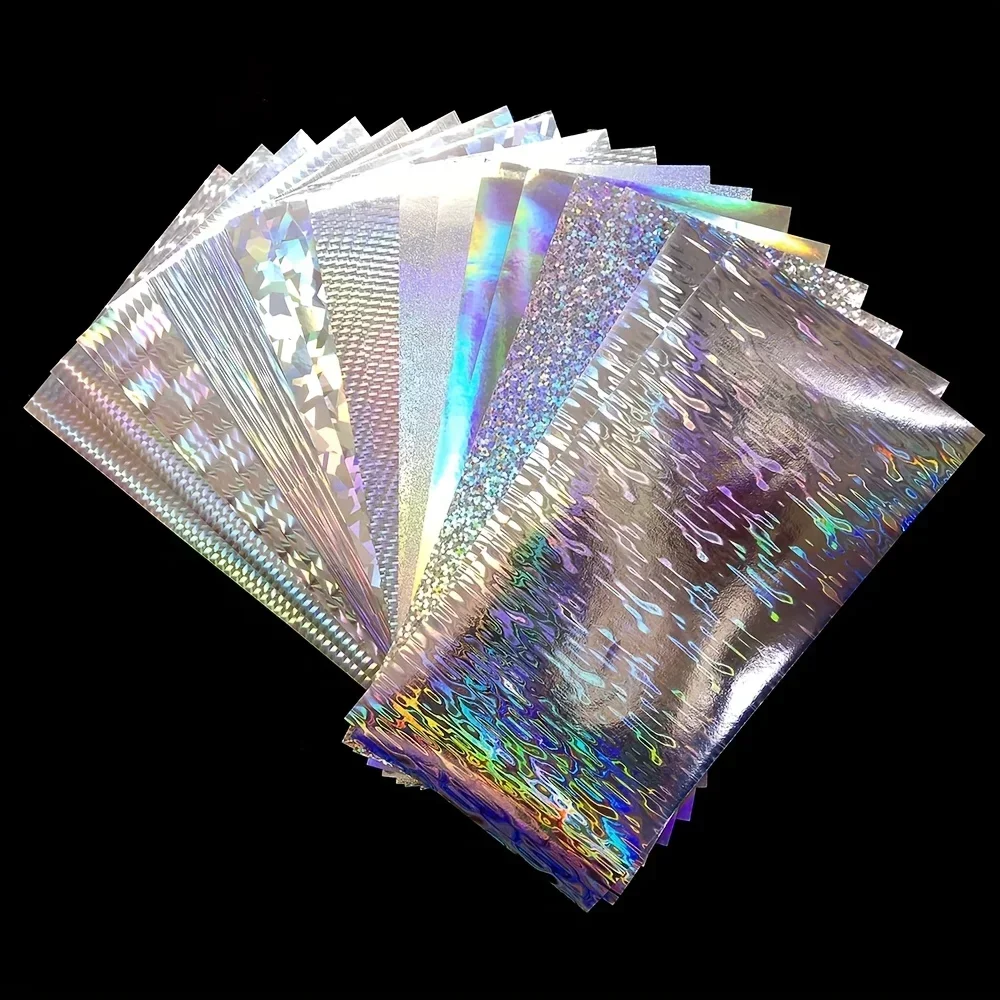 18Pcs Waterproof Laser Fish Scale Lure Stickers Silver Reflective DIY Shiny Fish Skin Bait Decal