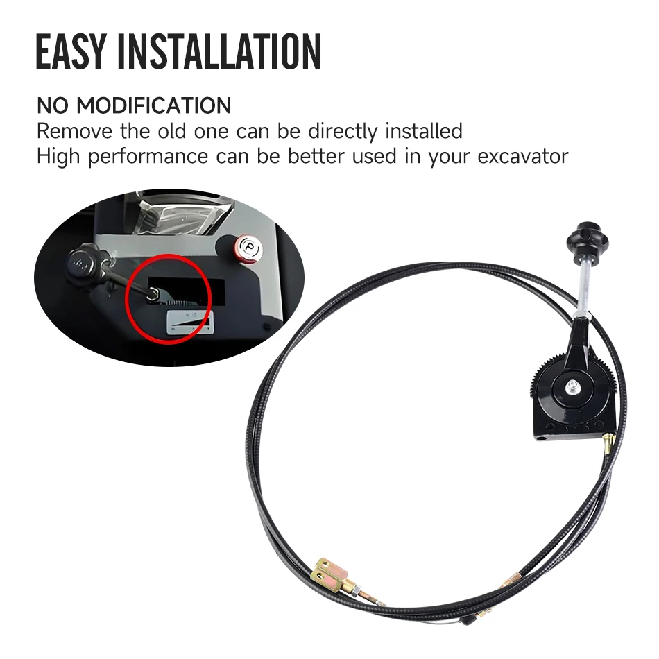 2.5m ハンドスロットルコントロール、掘削機、ハーベスター、トラクター、船舶、肥料散布機用、スロットルケーブルアセンブリ、セルフロックコントローラー