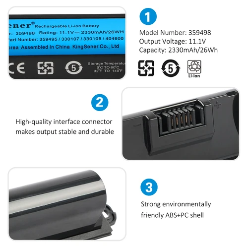 Imagen 2 del producto KingSener 359498 Batería Para Bose SoundLink III 330107 A 359495 330105 412540 414255 Para altavoz Bluetooth soundlink II 404600