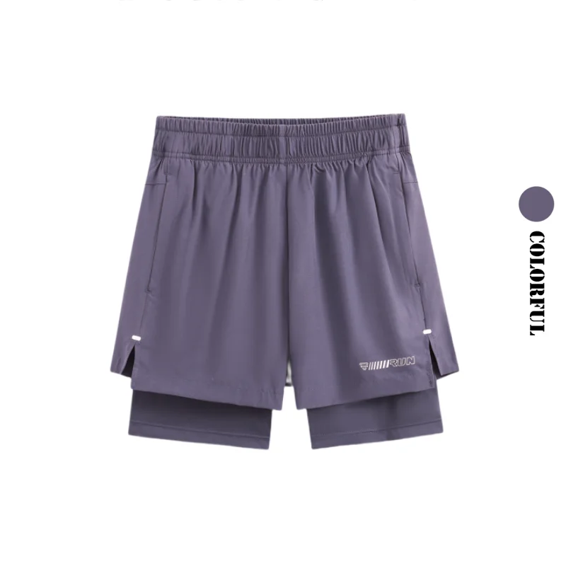 DRUR Women Running Shorts High Waist Quick Dry Gym Yoga 2 in 1 Athletic Shorts With Pocket Summer Workout Short Sportswear New image 2
