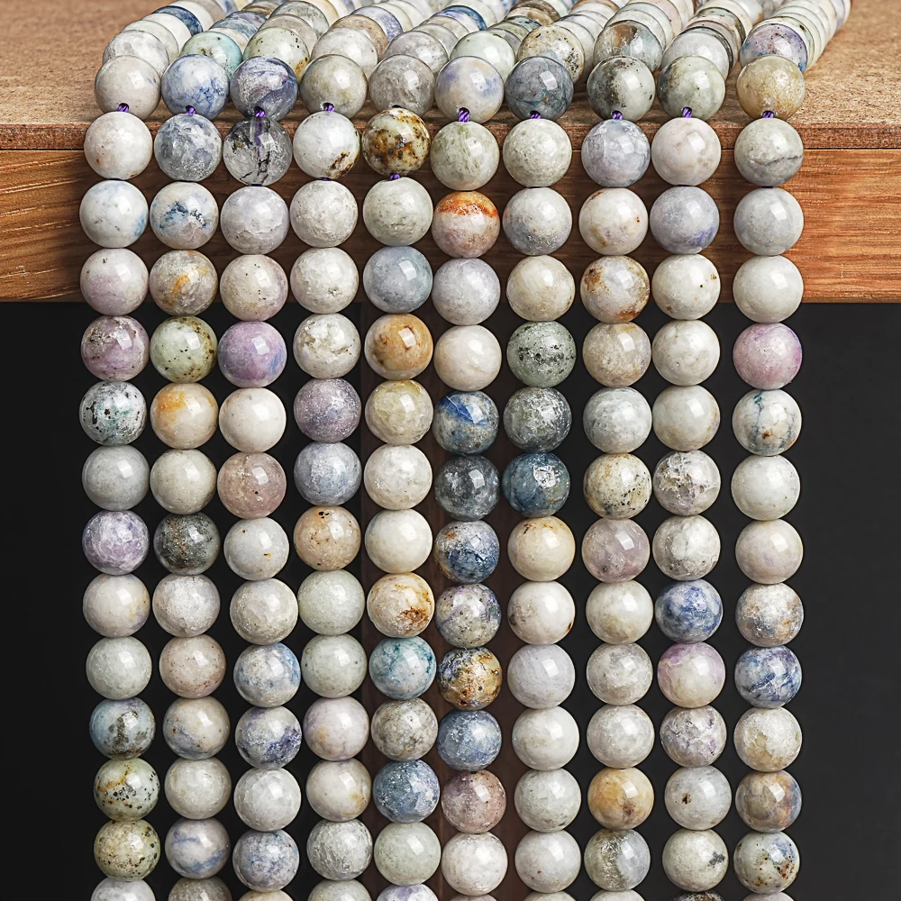 6/8mm Natural Purple Hackmanite Smooth Loose Stone Beads Gemstone Stone Beads For Jewelry Design Necklace Bracelets DIY
