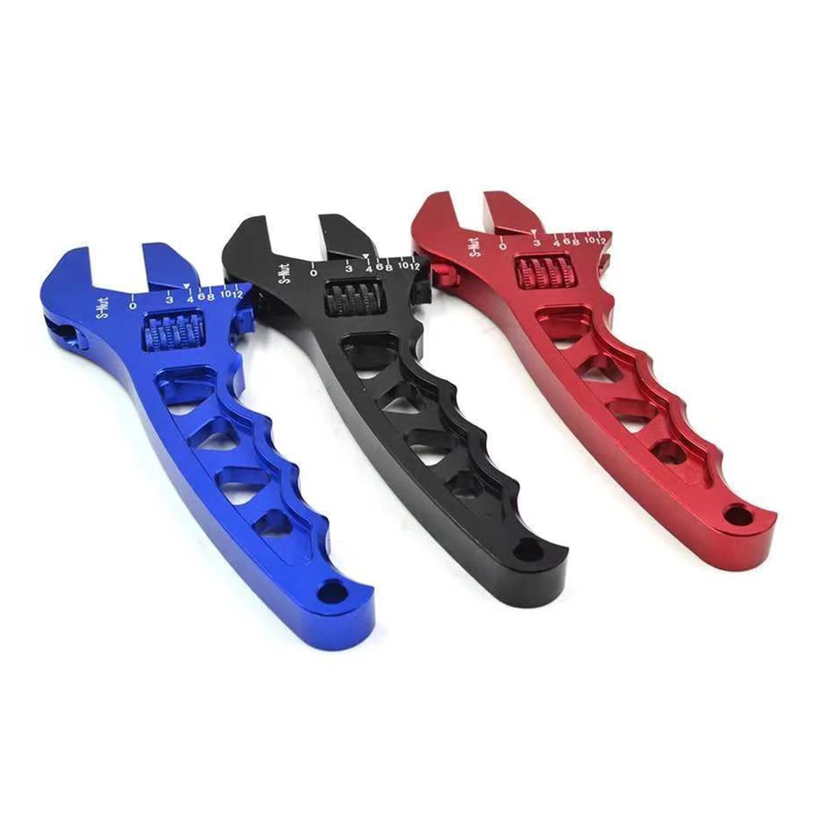 범용 조정 가능한 AN 알루미늄 렌치 호스 피팅 도구 AN3-AN12 호스 피팅 도구 용 조정 가능한 알루미늄 렌치 스패너