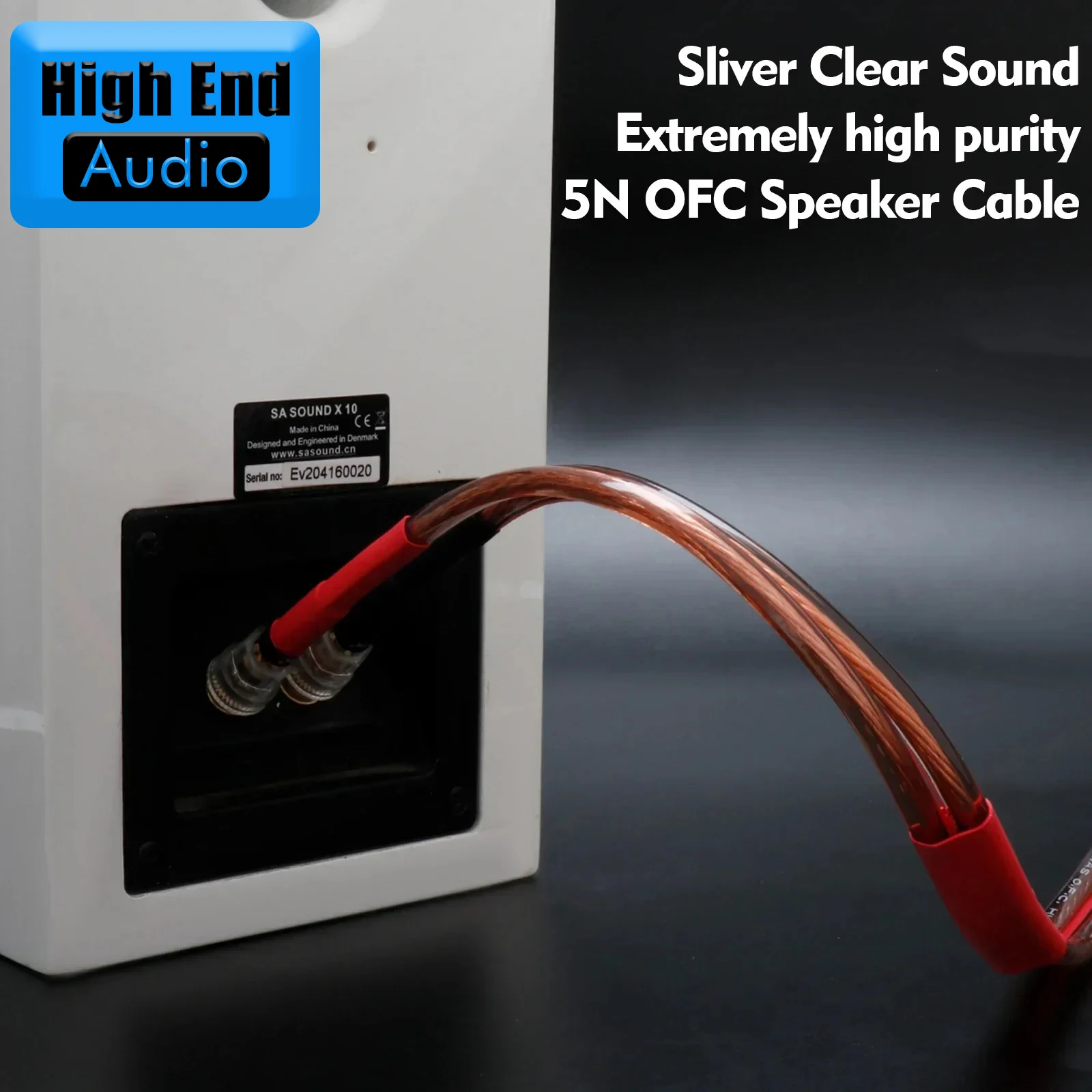 Preffair oxygen-free Copper OFC Audio HiFi Speaker Cable Banana Plug to Banana Plug Speaker Cable Center Audio Speaker Cable