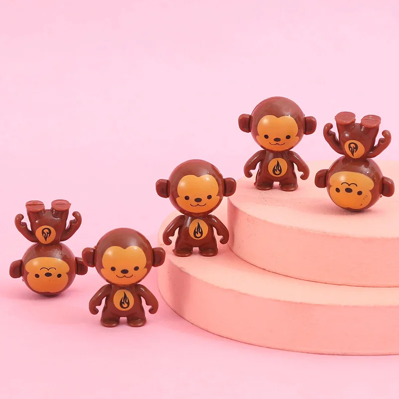 Monkey Tumbler Toy for Kids, Funny Desktop Fidget Toy, Swing Relief, Children\'s Toy, Christmas and Birthday Gift, 10Pcs