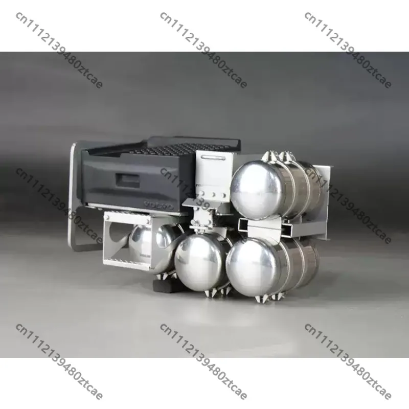 Simulation Battery Box & Air‑Tank Gas Cylinder With Foot‑Step, Upgrade Spare‑Part for 1/14 RC Tractor‑Truck, Hobby Accessory
