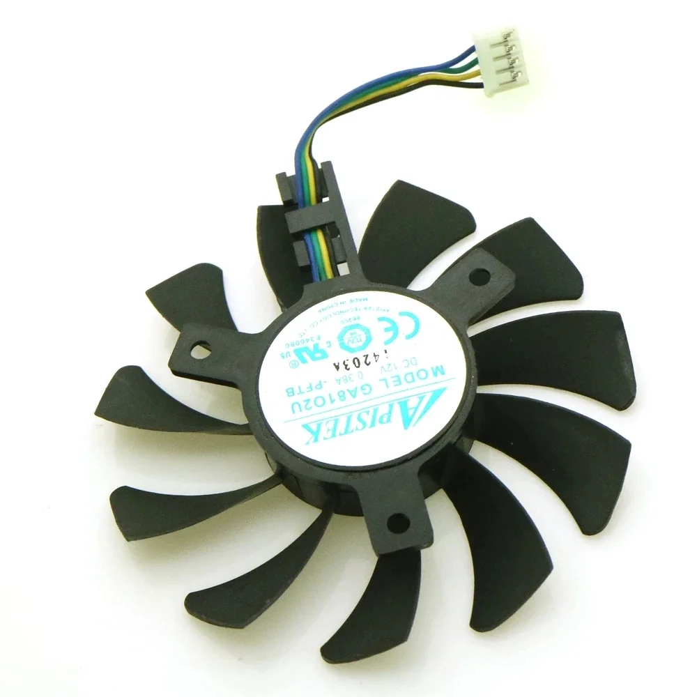 

GA81O2U DC12V 0,38A 4-проводной 4-контактный 74 мм вентилятор VGA для Dataland RX560 X-Serial R9 370X кулер для видеокарты охлаждающий вентилятор