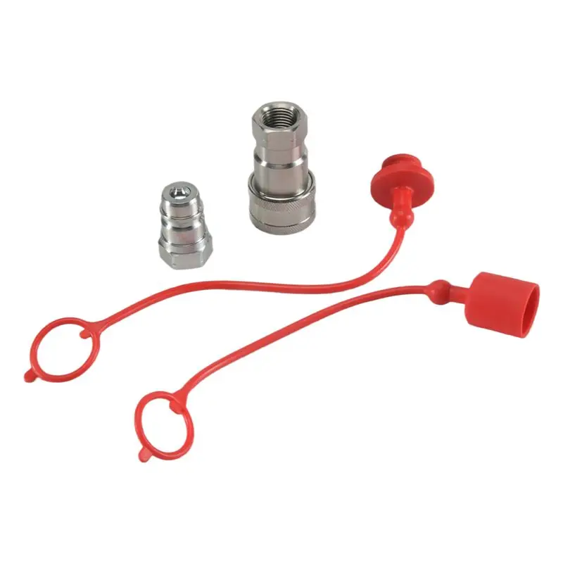 1Set Quick Release Fitting ISO7241-A NPT Hydraulic Coupling Connector 1/2Inch Quick Change Interface Metal-New
