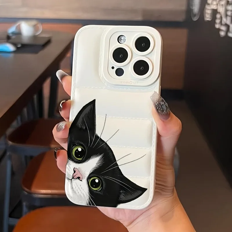 This personalized and creative  down jacket mobile  for Apple iPhone 16 15, 14, 13, 12, 11 Pro Max, and other models