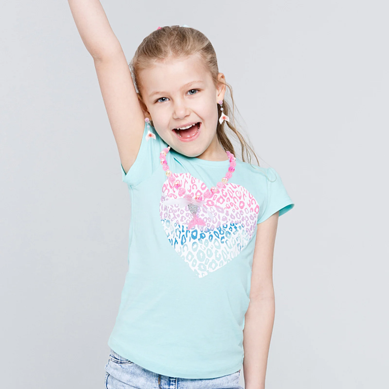 

Pearl Necklace Set Jewelry Kit Mermaid Bracelet Ornament Ornaments Beach Party Jewelries Plastic Pendant Child Decorations