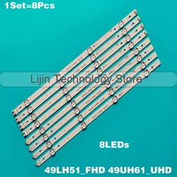 LED strip For 49UH610V 49UH603V 49UH601V 49UH620V 49UH6100 49LH5700 49LH5100 49UH61_UHD_A/B HC490DGN-SLNX5-514X 49UH6030-UD