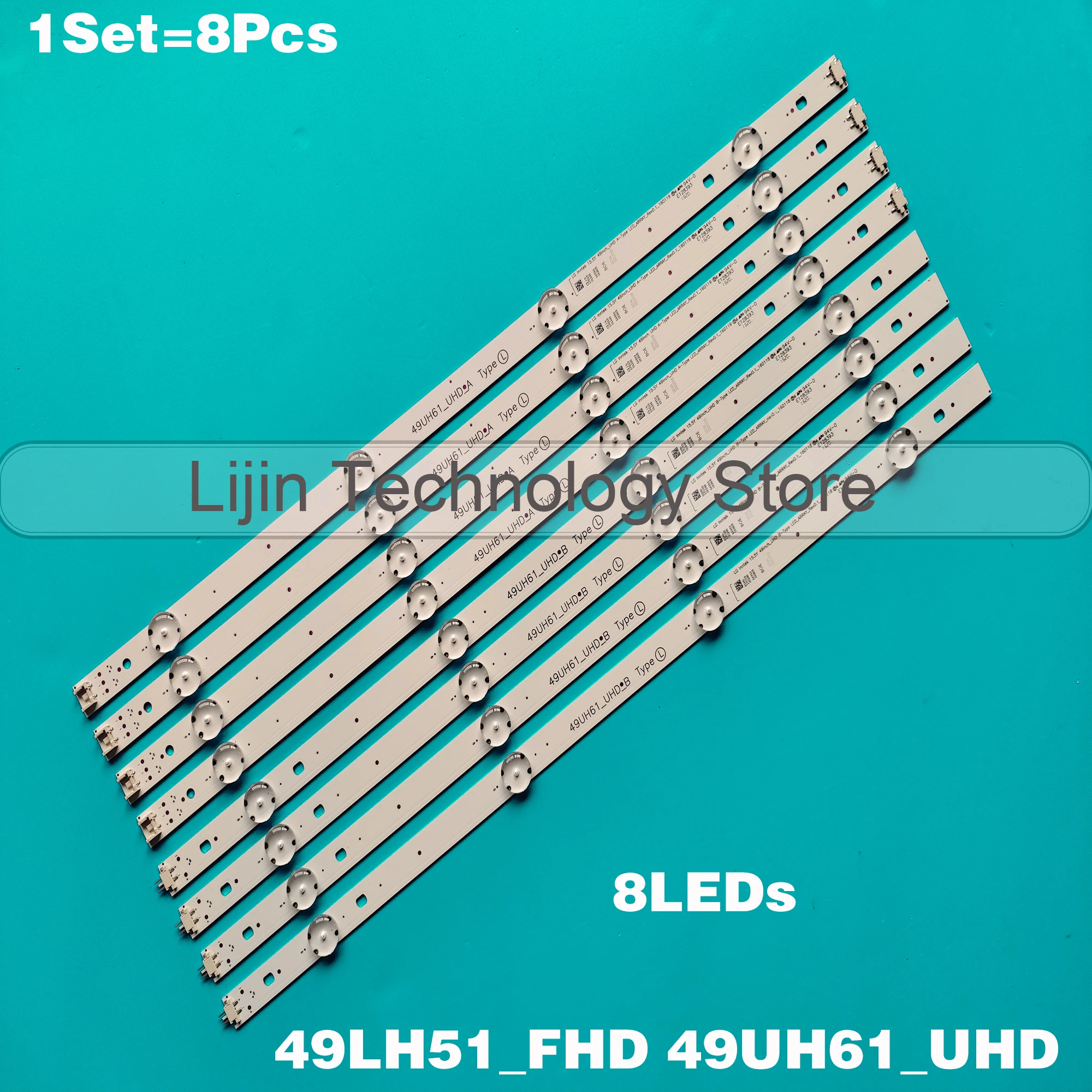 LED strip For 49UH610V 49UH603V 49UH601V 49UH620V 49UH6100 49LH5700 49LH5100 49UH61_UHD_A/B HC490DGN-SLNX5-514X 49UH6030-UD