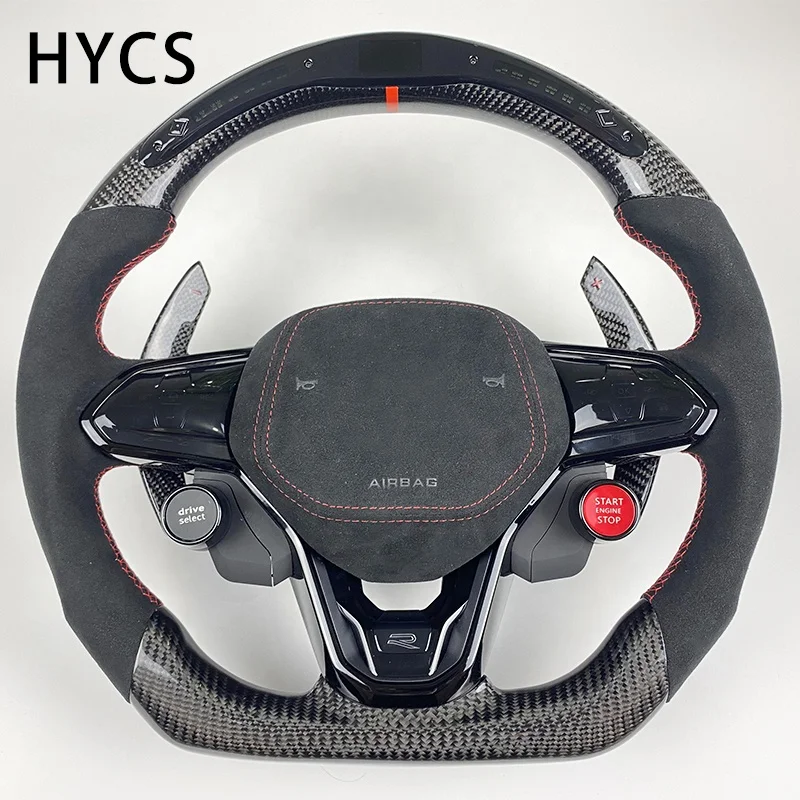 Factory Hot Sale Car Interior Accessories Carbon Fiber Steering Wheel for Volkswagen Golf 8 MK8