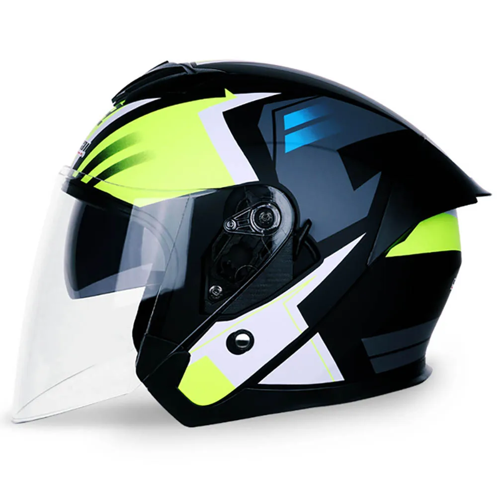 

Motorcbike Helmet Riding Helmets 3/4 Half Face Safe Helmet Professional Racing Motorcycle Helmet Modular Dual Lens For Men Women