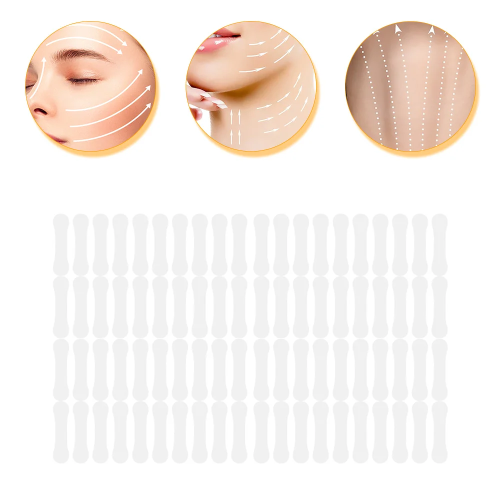 

80pcs Face Tape Compact Lifter Chin Shape Sticker Skin Tightening Face Tape Lifting Invisible Tool