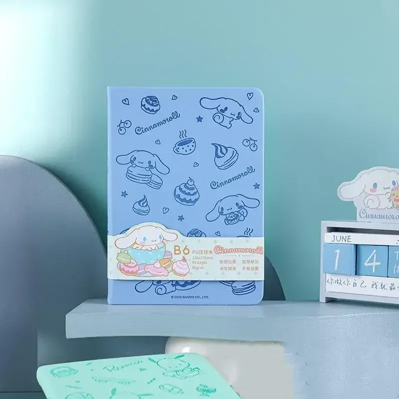 Sanrio Kuromi Notebook Anime Cartoon Cute Cinnamoroll Child Diary Account Book Student Stationery School Supplies Holiday Gifts