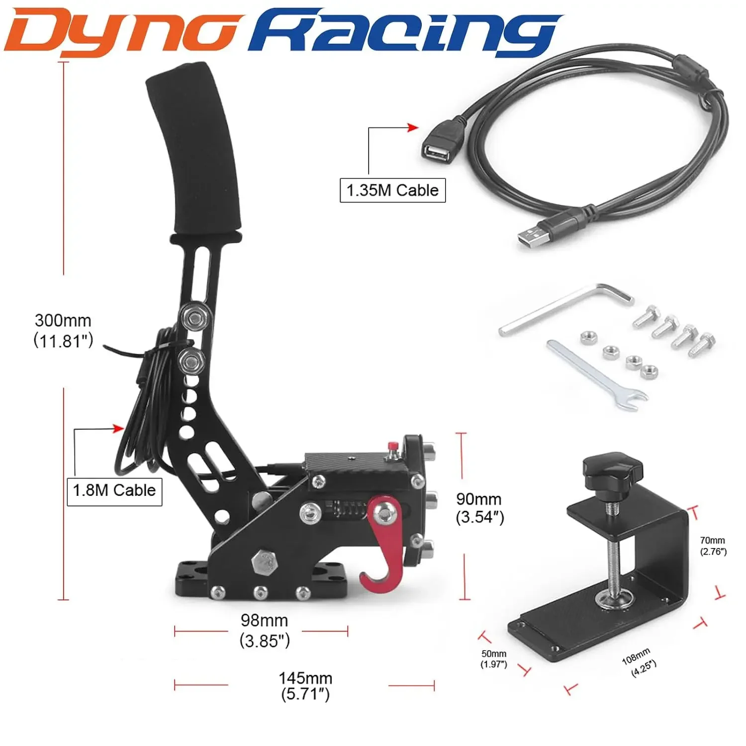 64Bit PC/PS4/PS5 USB Handbrake Upgrade SIM Racing Games Handbrake,Only compatible with Windows 10,PC USB all Steering wheel