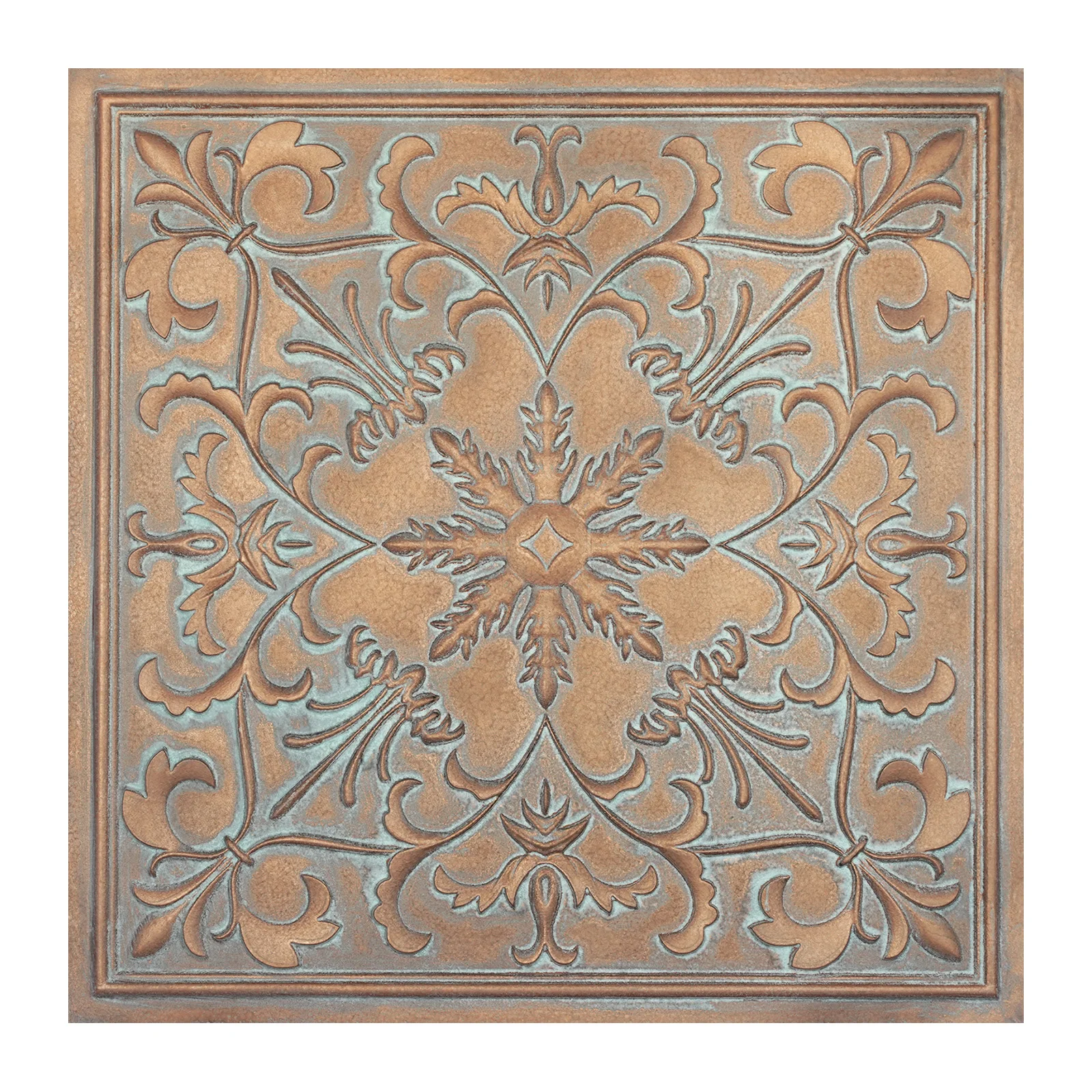 False tin Ceiling tiles restaurant decor wall panels Easy to Install PVC Panels PL70 Weather copper 10pcs/lot