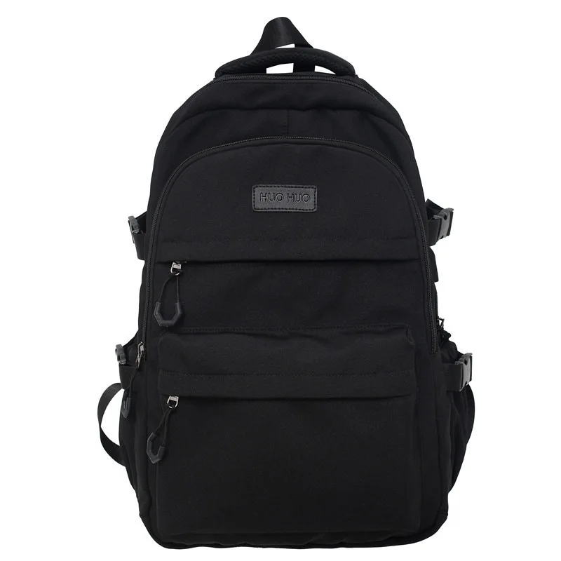 

Casual Large Capacity Backpack Women's Fashionable Girls' Solid Color Backpack Simple College Student Schoolbag Travel Backpack