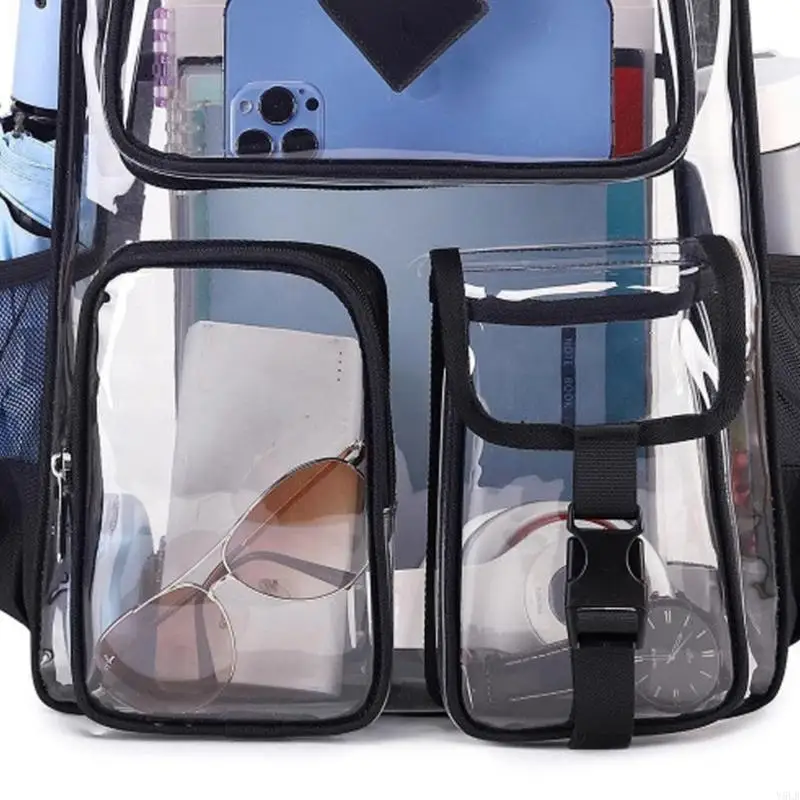 Y5LB Visuelle Rucksäcke große Kapazitätsrucksäcke Reise -Rucksäcke klarer Rucksack wasserdichte Freizeitpacks
