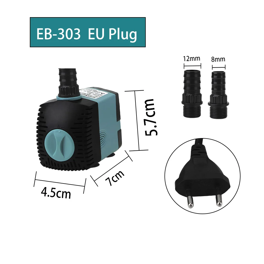 Spina ue/usa con ventose filtro Ultra-silenzioso laghetto per pesci 3/10/25W fontana per acquario pompa per acquario pompa per acqua sommergibile