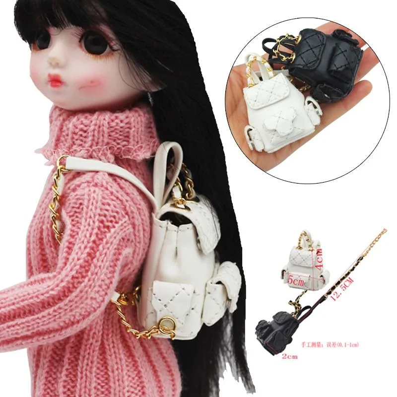 OB11 Bag  (4*2.3cm)  ,for  1/12 BJD Molly Labubu Macaron UpsetDuck and  15-20cm Cotton Doll  and 1/8 BJD Doll Backpack