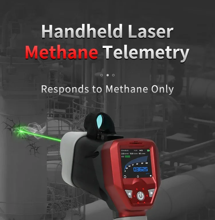 Handheld Laser Methane Detector Infrared Gun Gas CH4 Leak Detection Methane Liquefied Remote Gas Detector