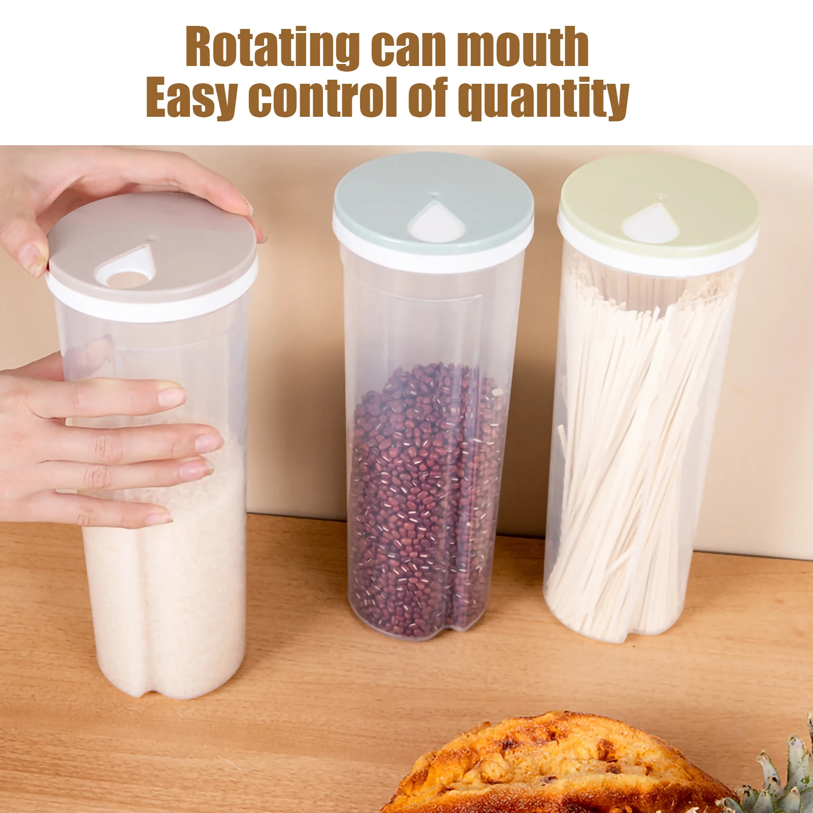 Noodle Storage Box Kitchen Sealed Container Cereal Storage Box Moisture-Proof Fresh Home Food Jar Hanging Noodle Cylinder