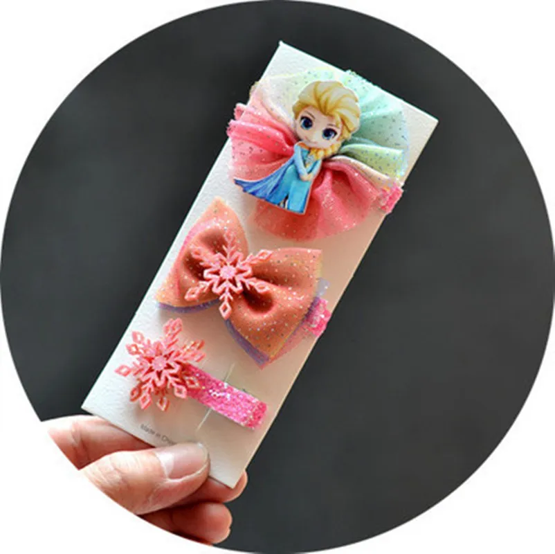 3Pcs 어린이 소녀 머리핀 공주 헤어 클립 어린이 소녀 액세서리 선물