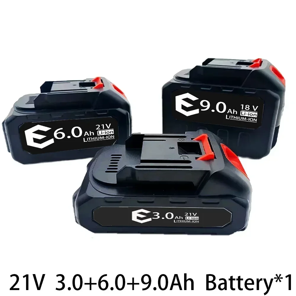 21V Rechargeable Battery 3000mAh 6000mAh 9000mAh Lithium Ion Battery For Makita Electric Power Tool Battery EU Plug