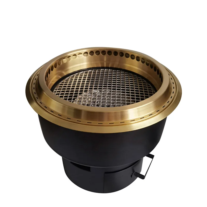 Customized Japanese Hibachi Gas Grill Upper Exhaust BBQ Grill Commercial Korean Stainless Steel Barbeacue Grill for Restaurant