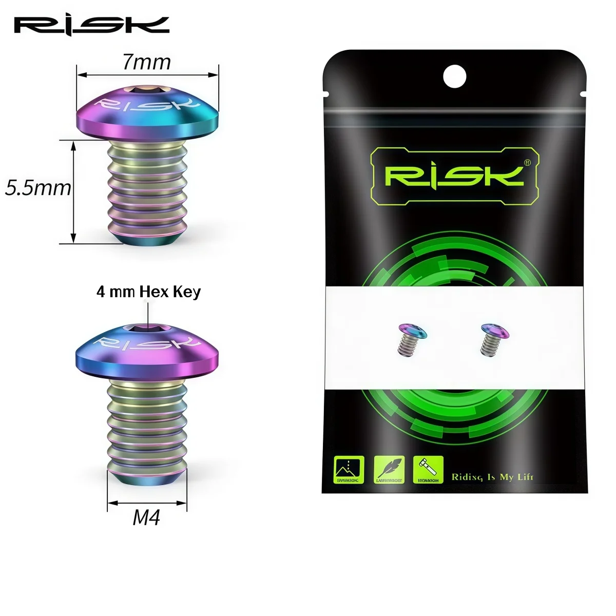 RISK Titanium Brake Caliper Release Switch Bolts For SHIMANO Ultegra Dura-Ace SRAM Force– Road Bike