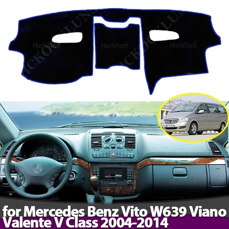 

Чехол на приборную панель, противоскользящий коврик, защитный коврик, автомобильный солнцезащитный коврик для Mercedes Benz Vito W639 Viano Valente V Class 2004-2014