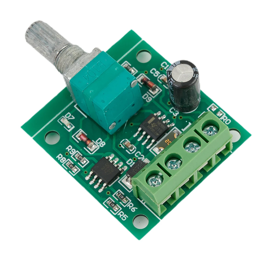 Newest Protable DC Motor Speed Controller 32*32*15mm 7mm Adjusting Flow Approx. 26*26mm Barrier Terminal Block