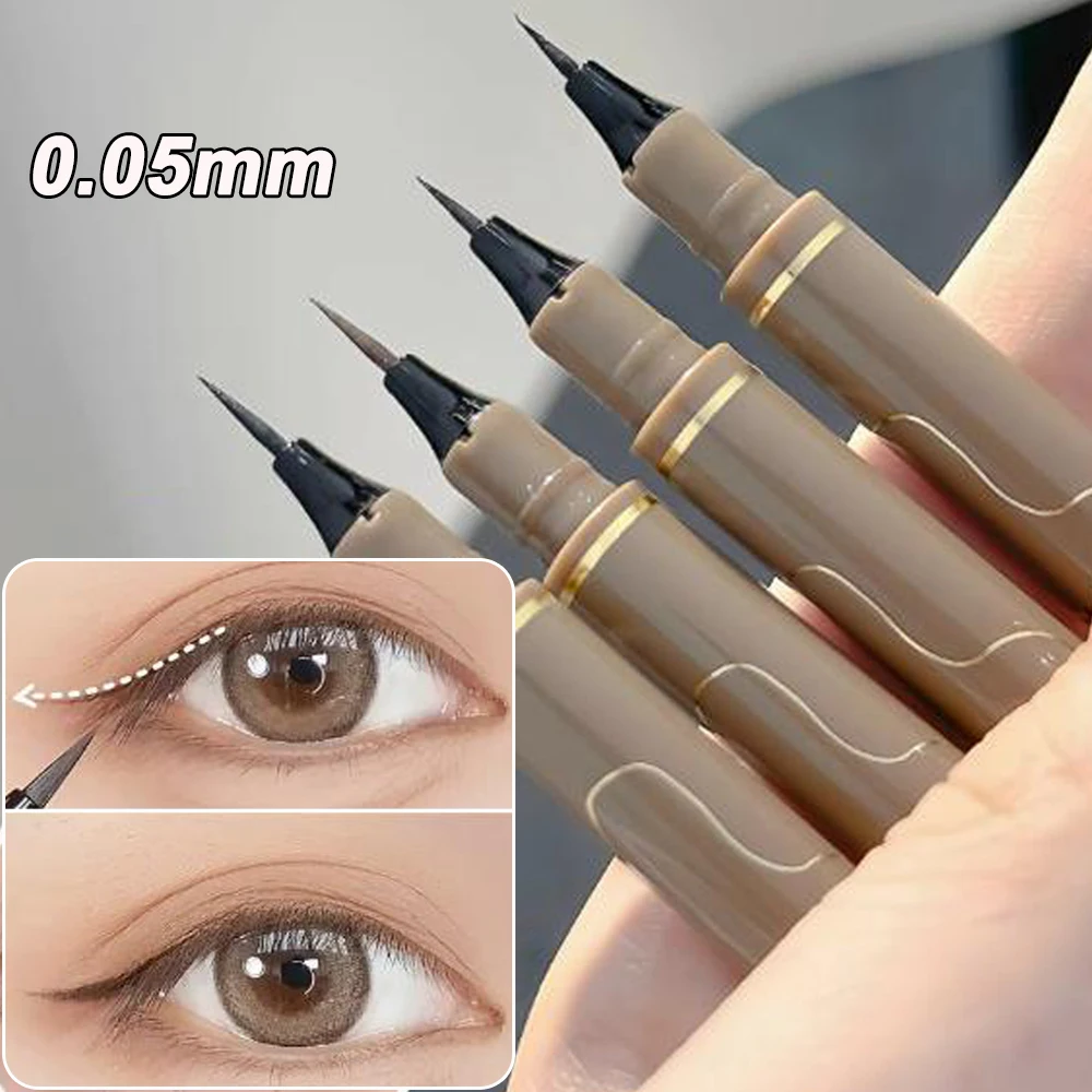 0.05mm Liquid Eyeliner Pen Sweat-proof Smooth Eyeliner Eyelash Pencils Quick Drying Waterproof Eyes Liner Makeup for Beginners